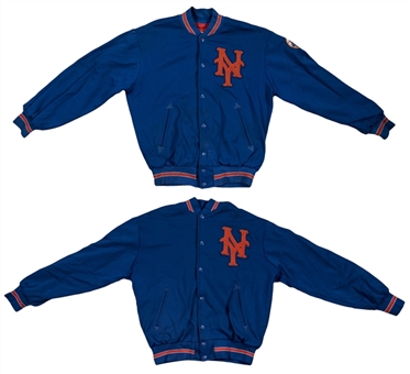 Lot of (2) New York Mets 1973-1975 Game Worn Dugout Jackets Including Wayne Garrett
